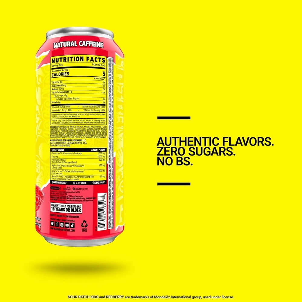 GHOST Energy Drink , Energy & Focus, 2-Pack (16oz)