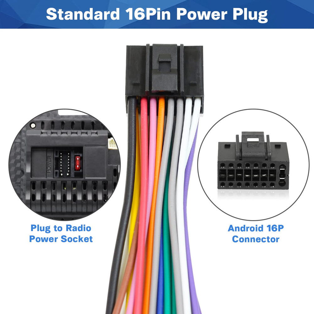 Android Radio Wiring Harness Adapter Replacement for Select Android Car Stereo 1