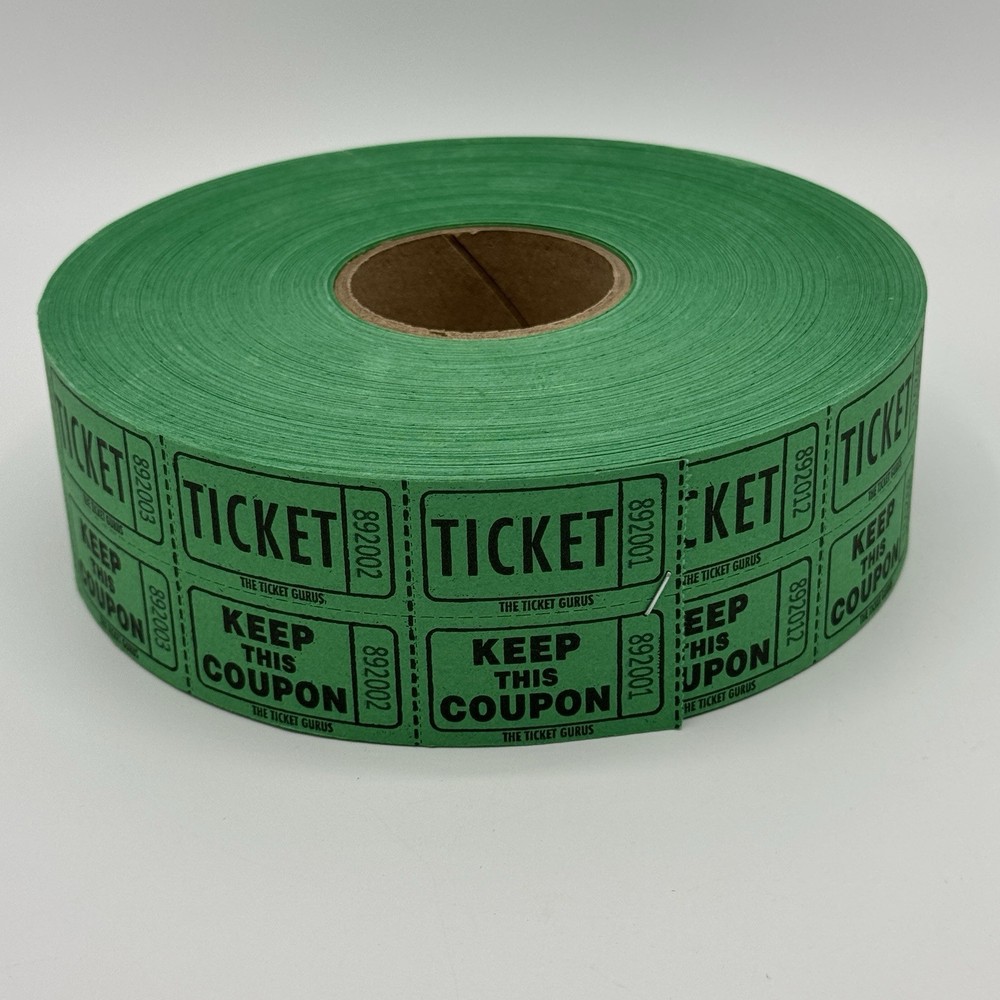Double Roll Ticket Bundle 3 Rolls Blue Yellow & Green Amscan & The Ticket Gurus