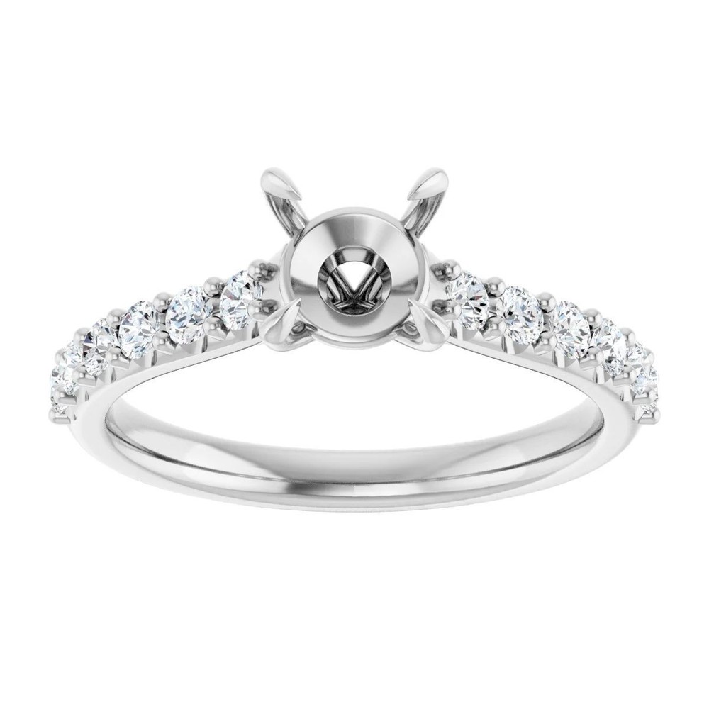 Ring Setting Round 7mm Blank Mounting Women Ring 925 Sterling Silver