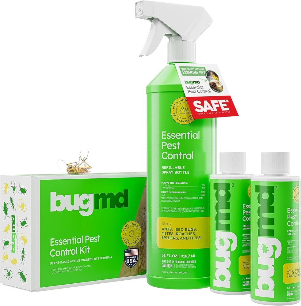 BugMD Ant & Roach Killer – Indoor Insect, Spider & Fly Defense, Natural & Safe