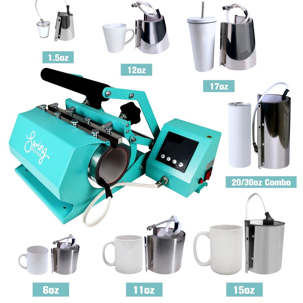 Swing Design 20oz & 30oz Tumbler Press Bundle - Turquoise