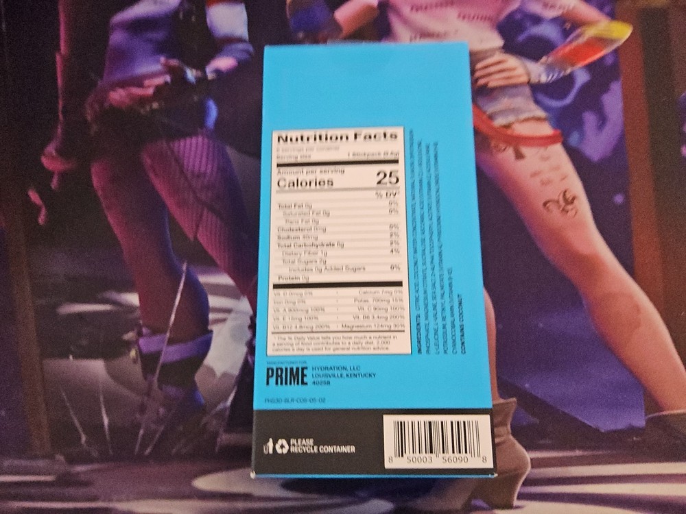 PRIME HYDRATION 6 Sticks Blue Raspberry One Box ELECTROLYTE DRINK MIX