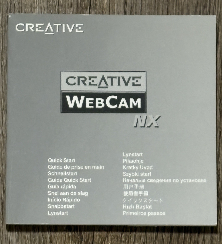 Creative Webcam NX Installation CD (2003) and Quick Start Guide: USED