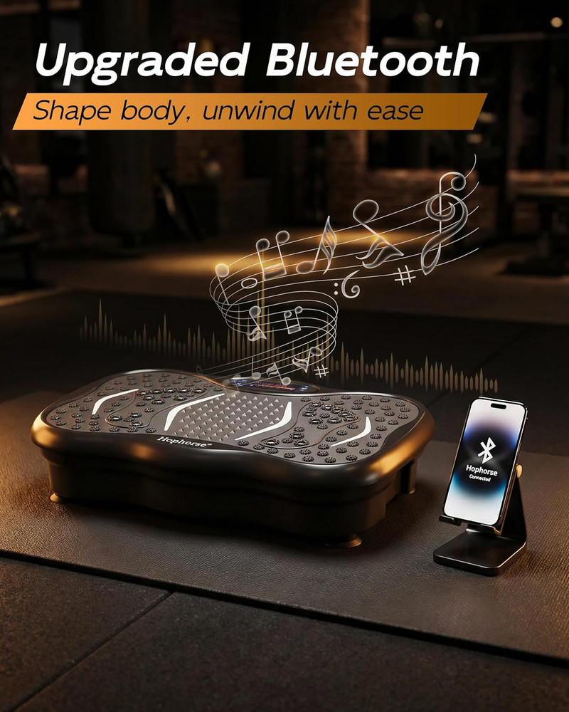 Vibration Plate Exercise Machine, 200 Speeds Vibrating Plate for Lymphatic Drain
