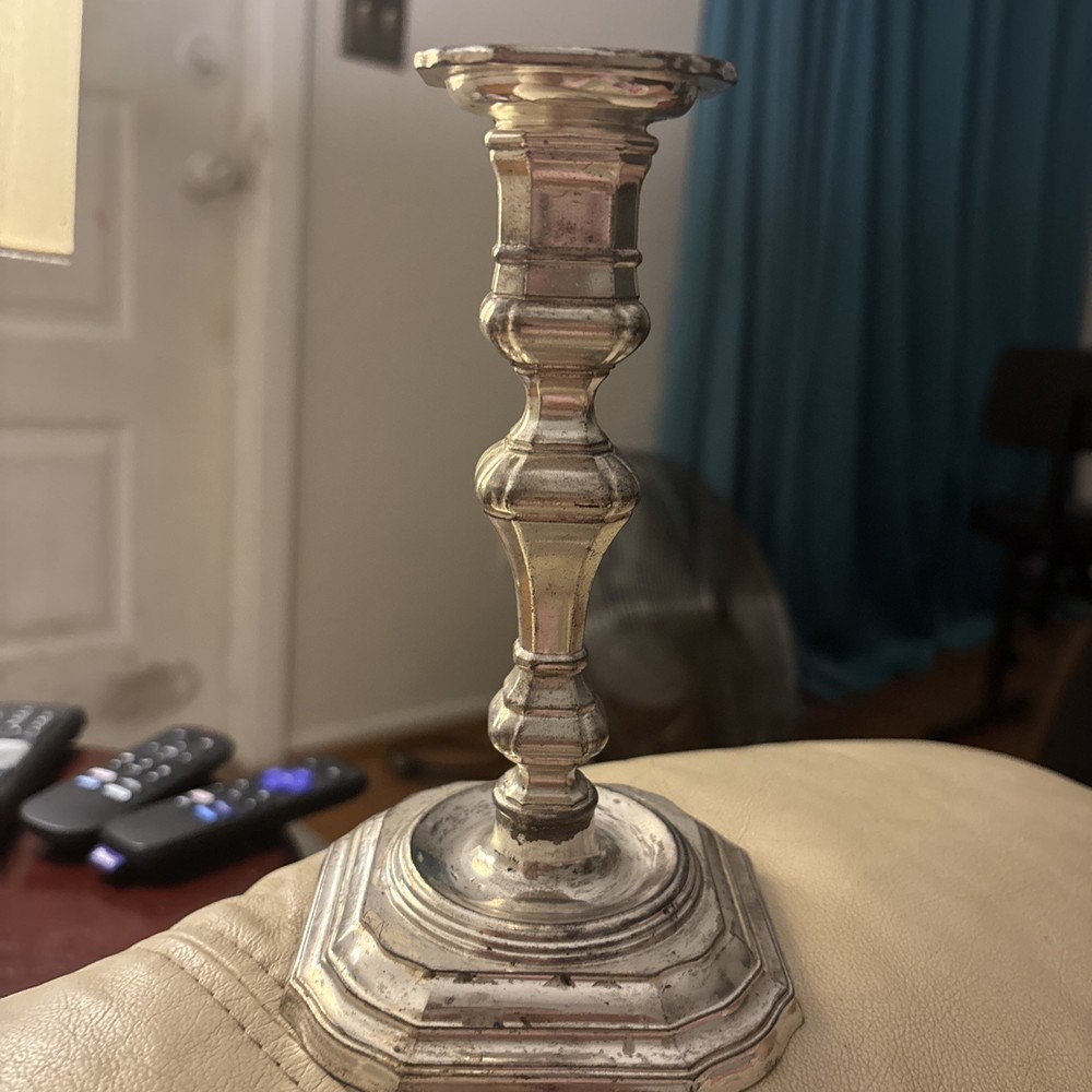 Silver plate Queen Ann Candlestick