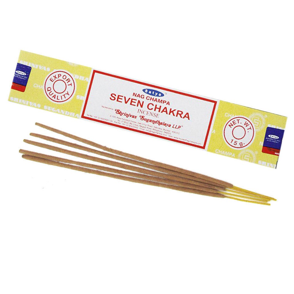 Seven Chakras Incense Sticks (15 g) by Satya - One Box