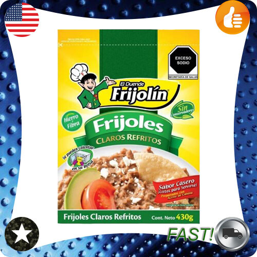 1 Pack El Duende Beans Refried Light Beans 430g