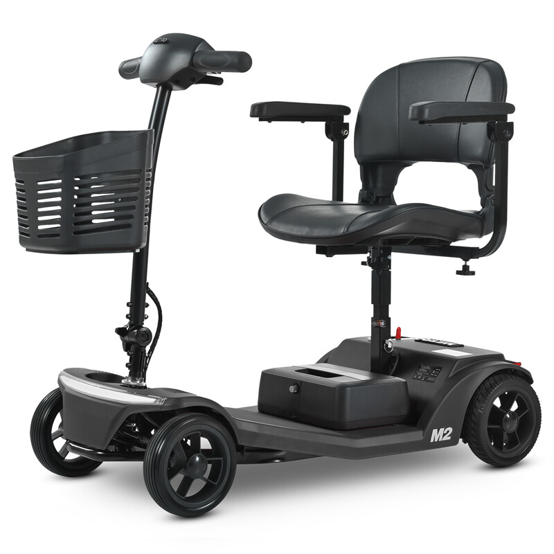 4 Wheels Foldable Mobility Scooter 20 Miles 330bs Capacity 5 MPH w/ LED Light