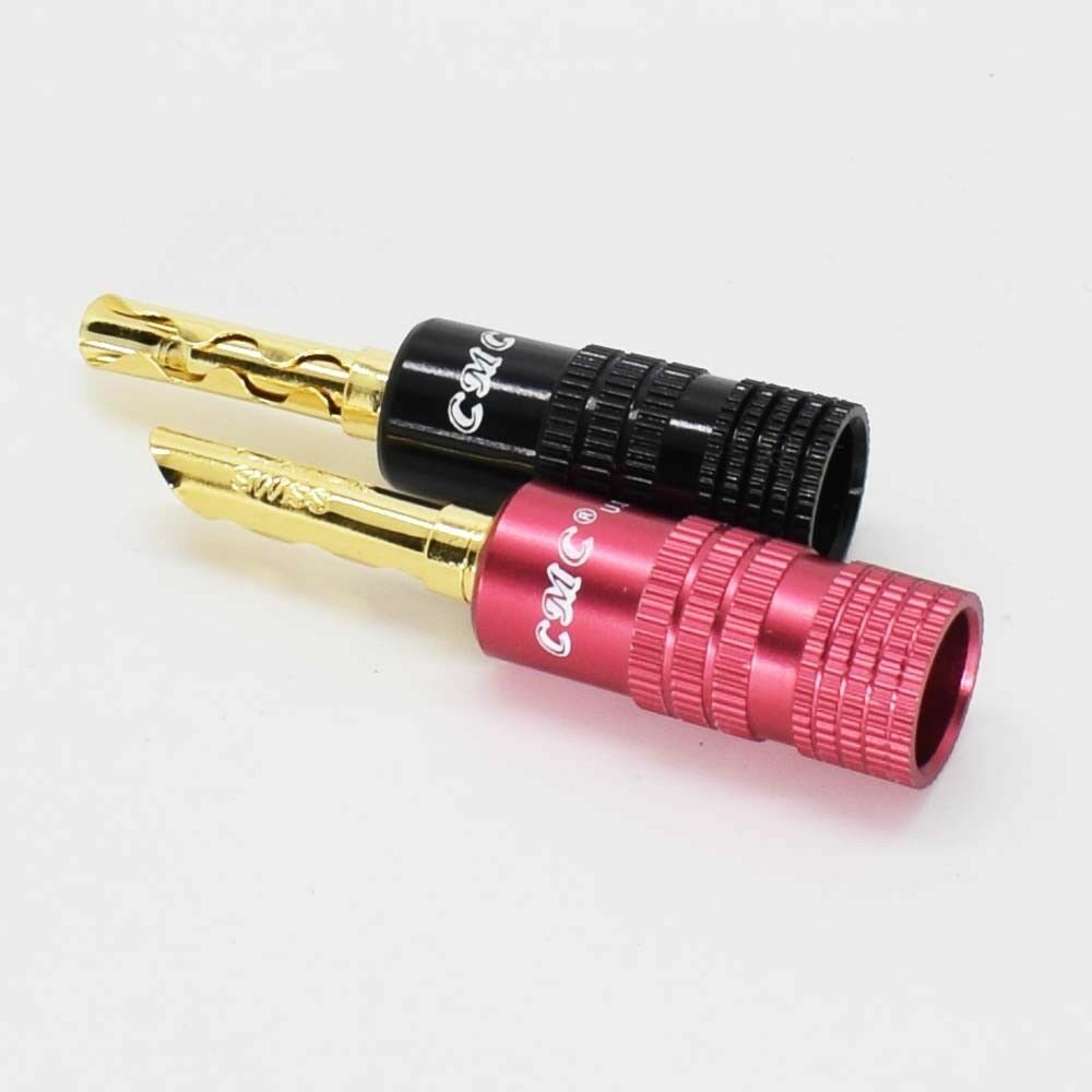 2pcs CMC Audio BFA-Z Solid Pin Banana Plug Speaker Cable Connectors Gold Plated