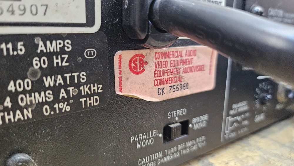 Crown 800 CSL Professional Audio Amplifier