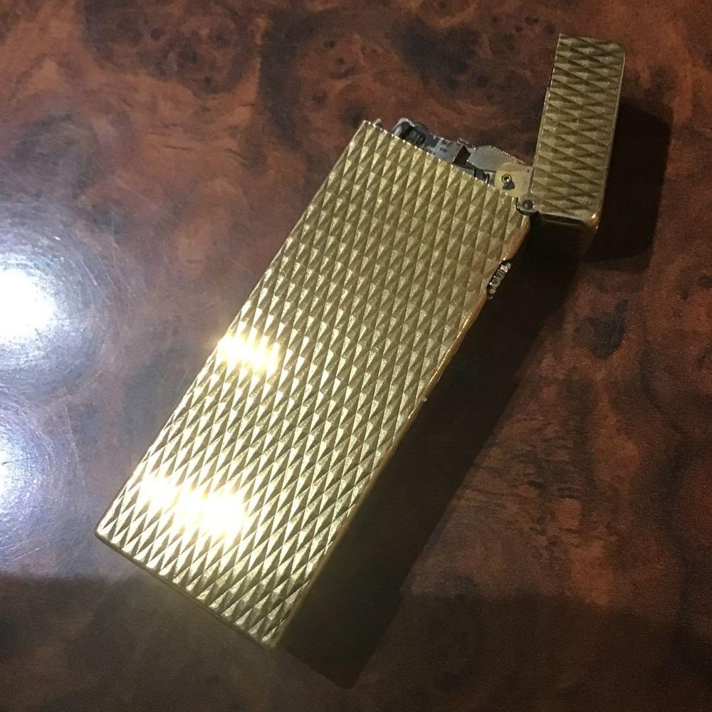 Overhauled Dunhill Rollagas lighter Gold without box