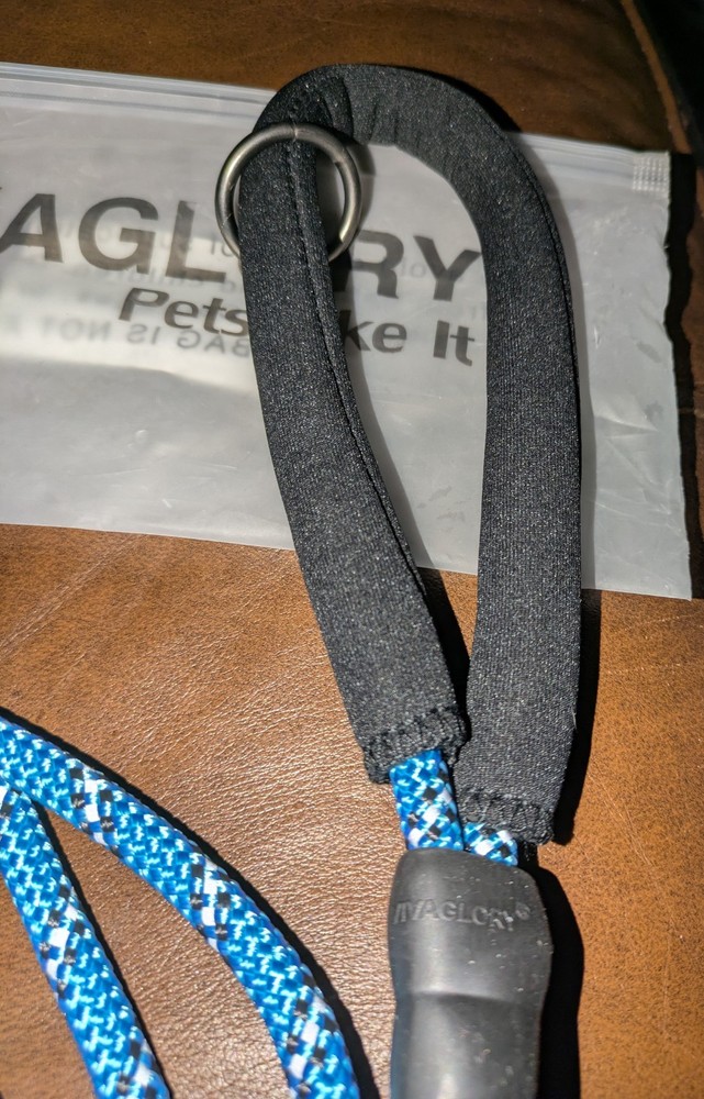 Vivaglory 5 Ft Rope Leash With Padded Handle Blue