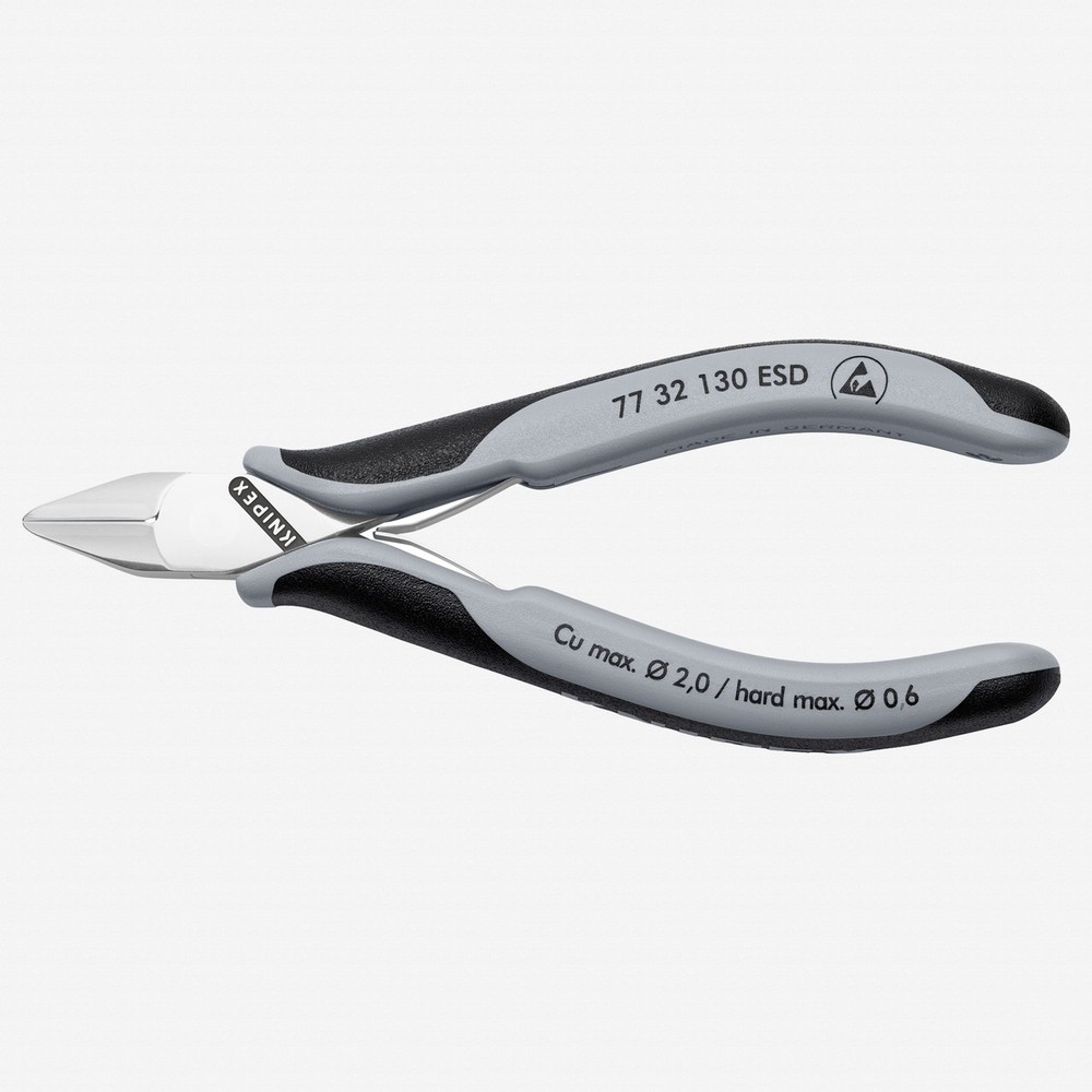 Knipex ESD Electronics Diagonal Cutters with Pointed Head and Small Bevel, 5 1/4