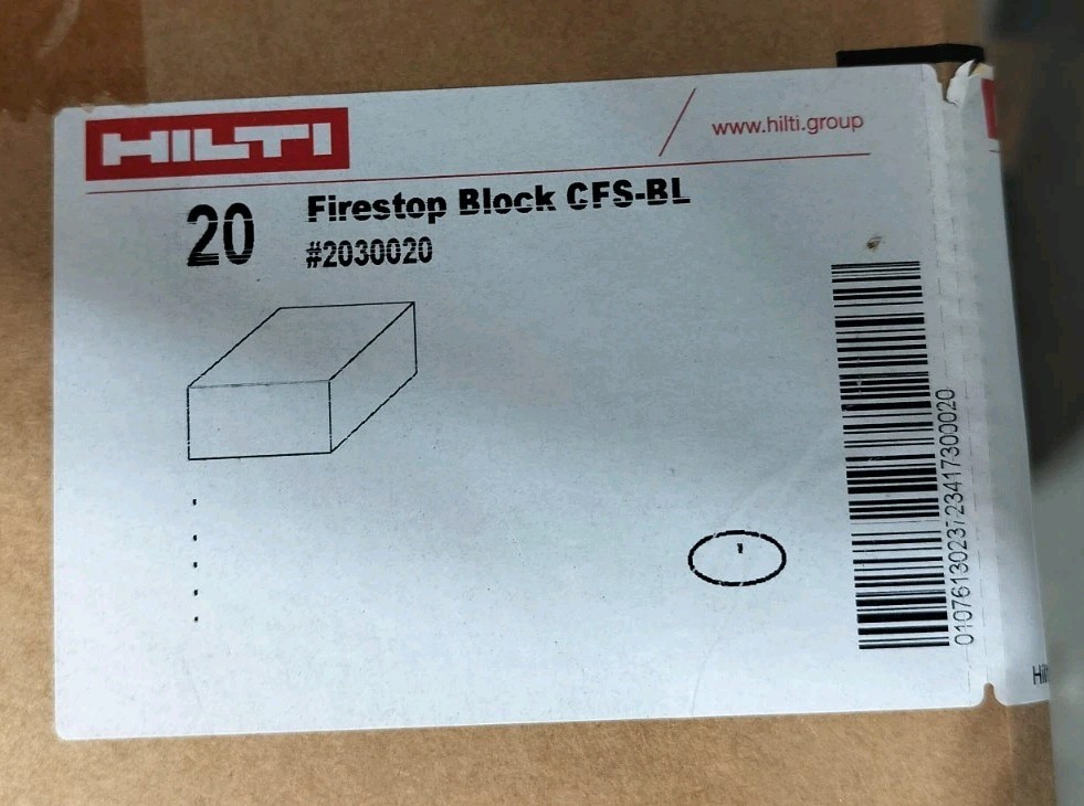 Hilti ( 20 Blocks ) CFS-BL Firestop Block