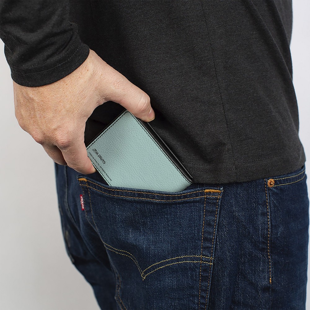 Bi-Fold Wallet Garfield NEVER MET A LASAGNA Pose Light Blue
