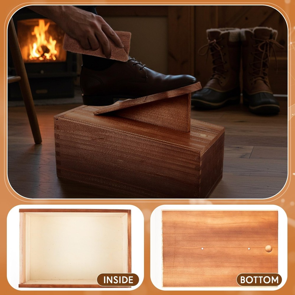 9 Pcs Shoe Shine Valet Box Dark