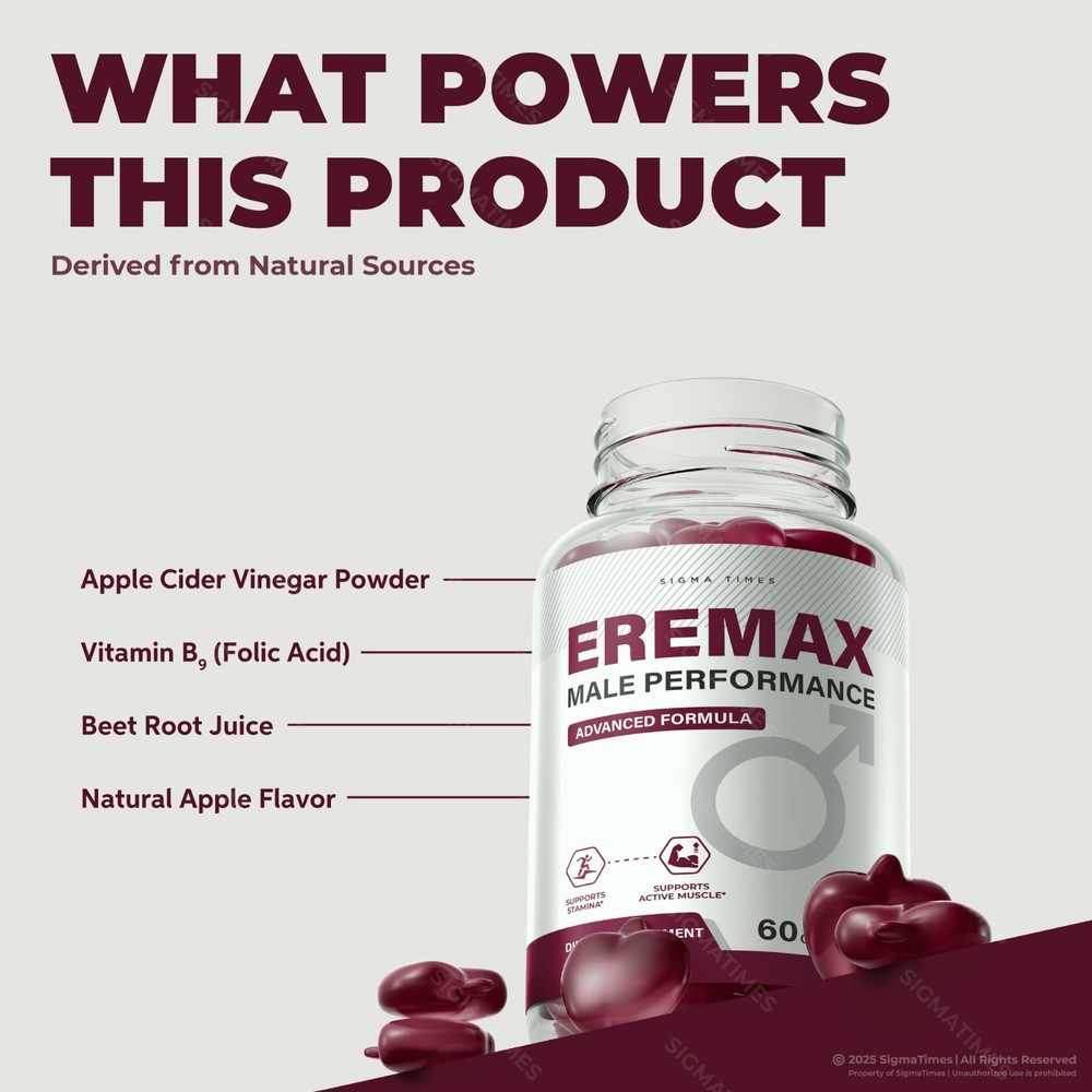 Eremax Gummies – Men’s Vitality & Performance Support Supplement -2 Pack