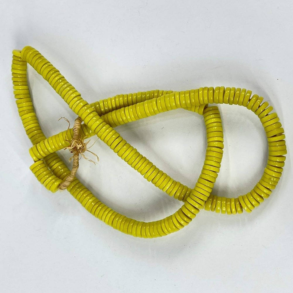 Bohemian Button Yellow Trade Beads