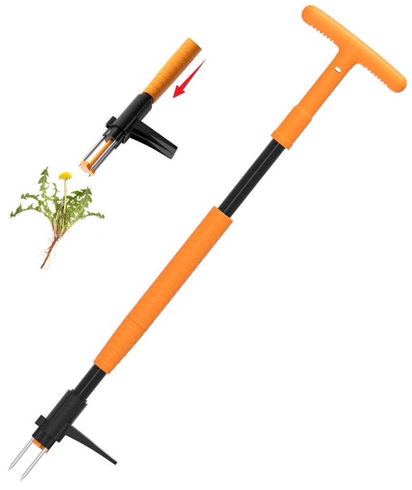 Weed Puller Tool, Fully Stand Up Weeding Tool With 3 Claws - Zero Bending and...