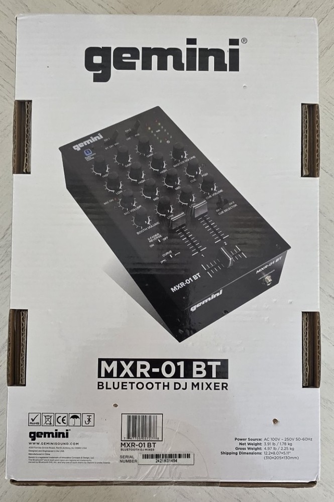 Gemini MXR-01 BT Bluetooth DJ Mixer