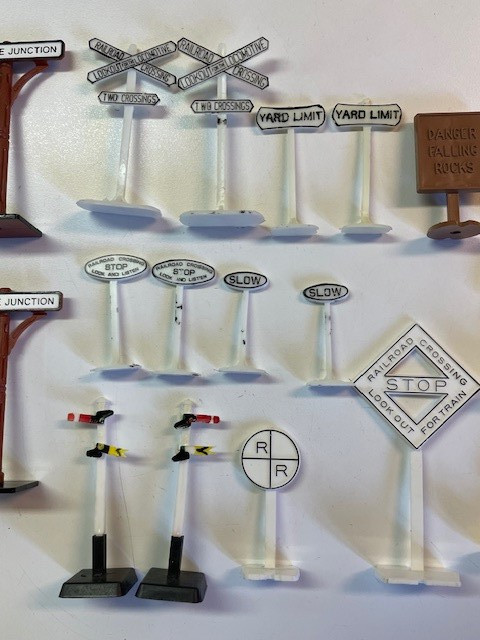 Plastic Signs for Railroad Layout- 27 Pieces