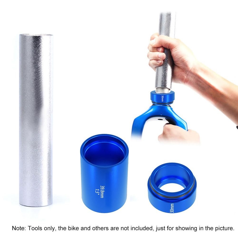 3 Pcs Bicycle Fork Crown Race Setting Tool 10.55 Inch Maintenance Tool Silver