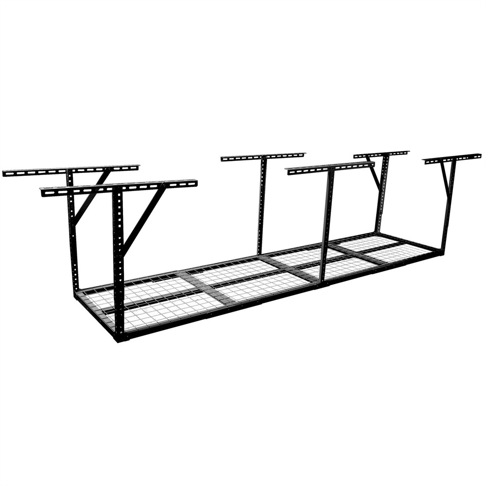 2FTx8FT Adjustable Ceiling Overhead Garage Storage Rack 450lbs Wall Tool Rack
