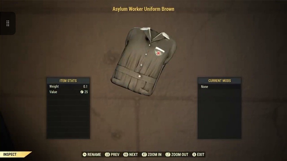 (Xbox) Asylum Worker Uniform Brown