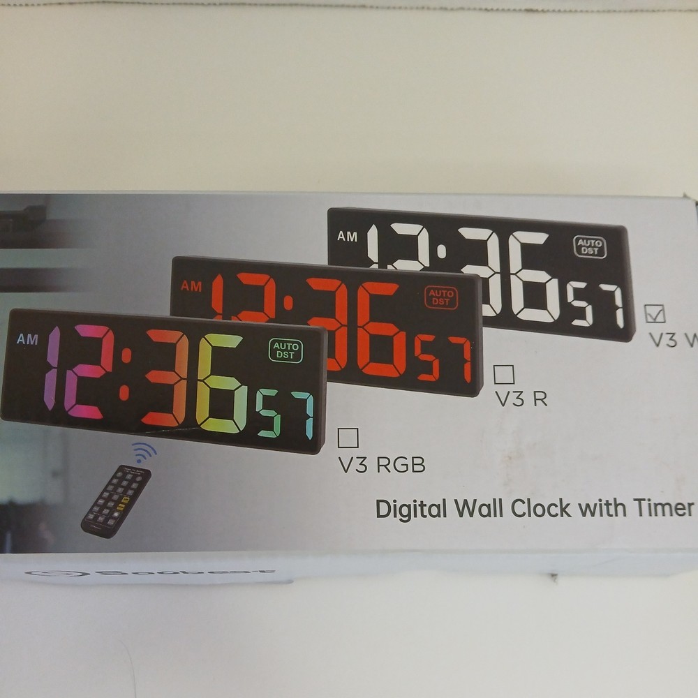 Gym Timer Digital Clock, Soobest Timer w/ Remote, Countdown Timer New in Box