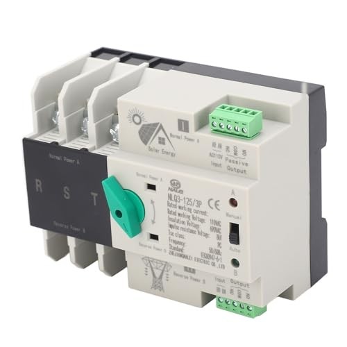 Automatic Transfer Switch 63A 110V Mini ATS Din Rail Backup Generator Switch