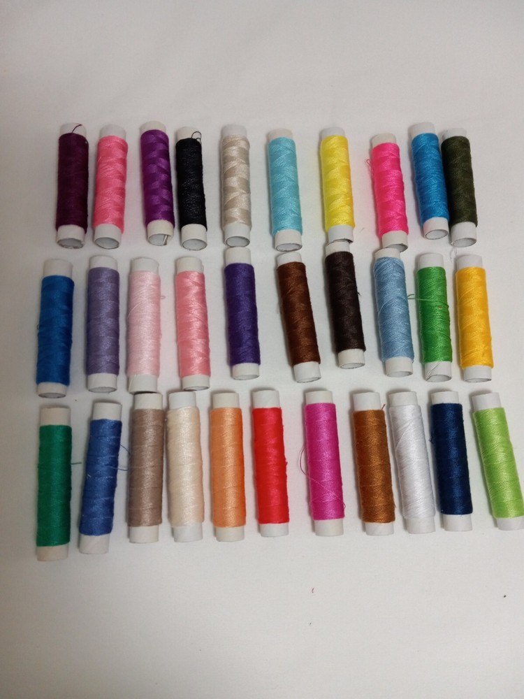 Lot Of Thirty Sewing Threads Multicolor