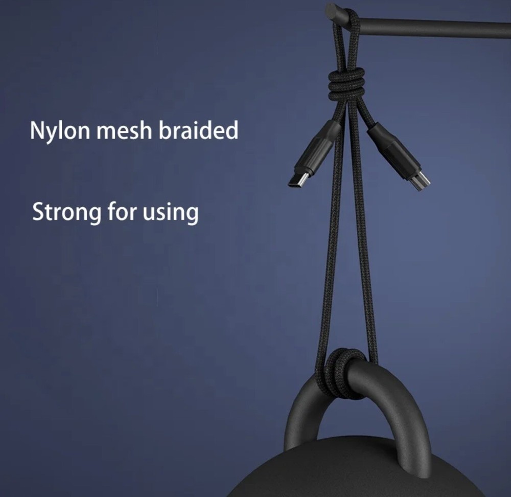 Heavy Duty Braided USB C Type-C Fast Charging Data Sync Charger Cable