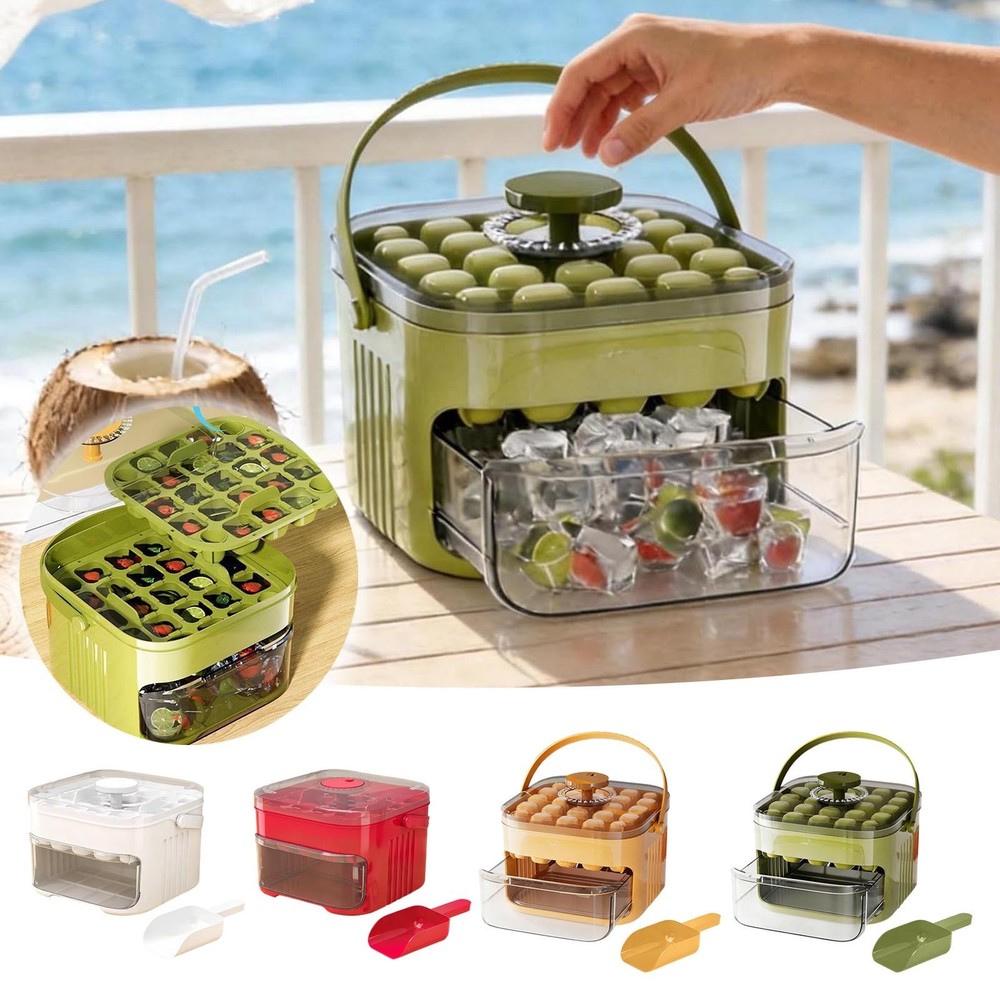 2-in-1 Double Layer Portable Ice Box