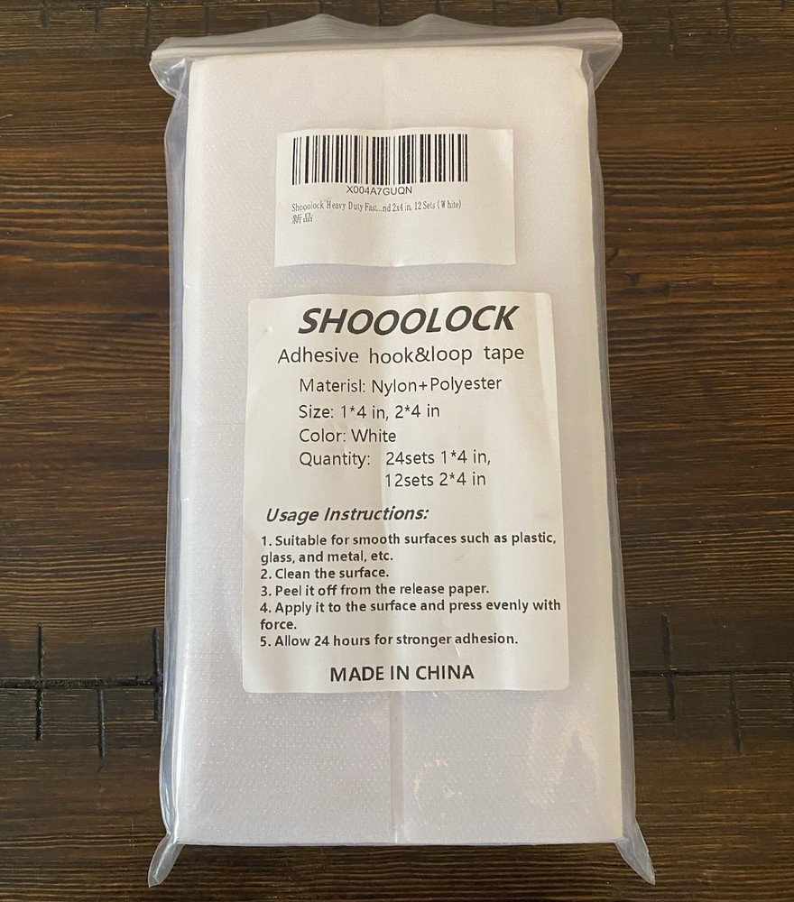 SHOOOLOCK Adhesive Hook & Loop Tape