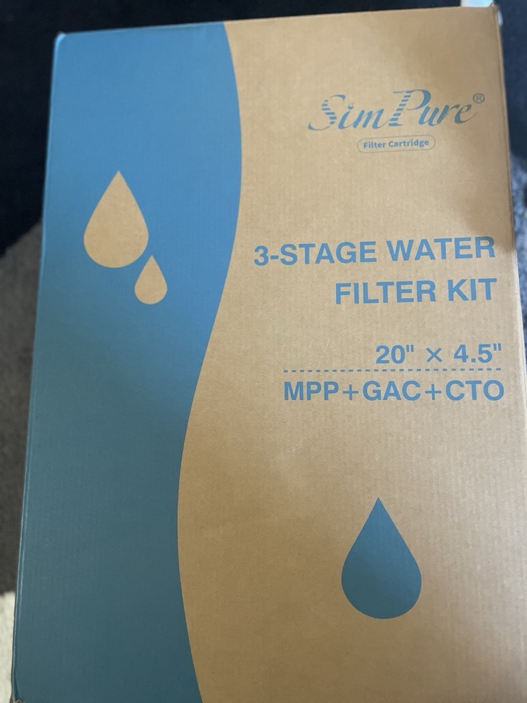 SimPure Whole House Water Filter Cartridges 5 Micron 20" x 4.5" (633)