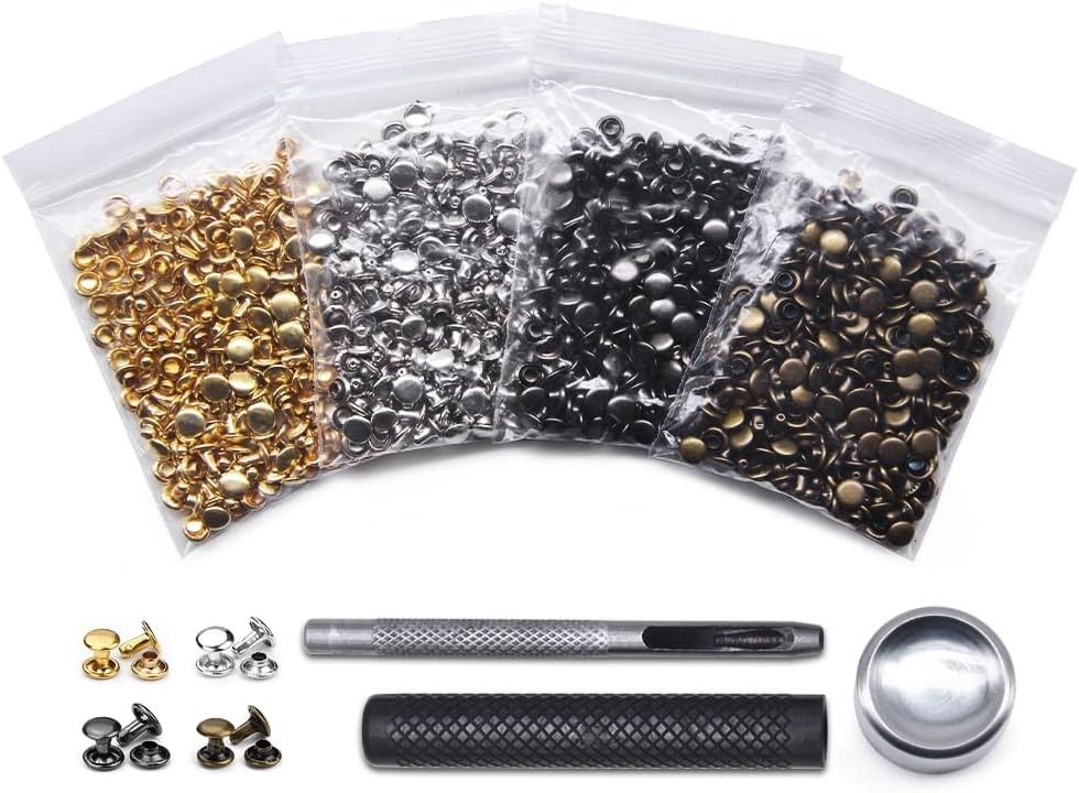 Comprehensive 400-Piece Leather Rivet Collection with Essential Fixing Tools