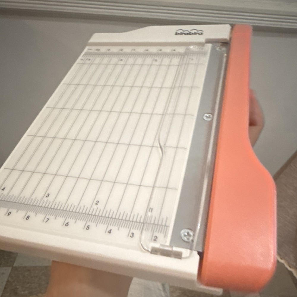 Birabira Paper Trimmer with Orange Handle White Cutter