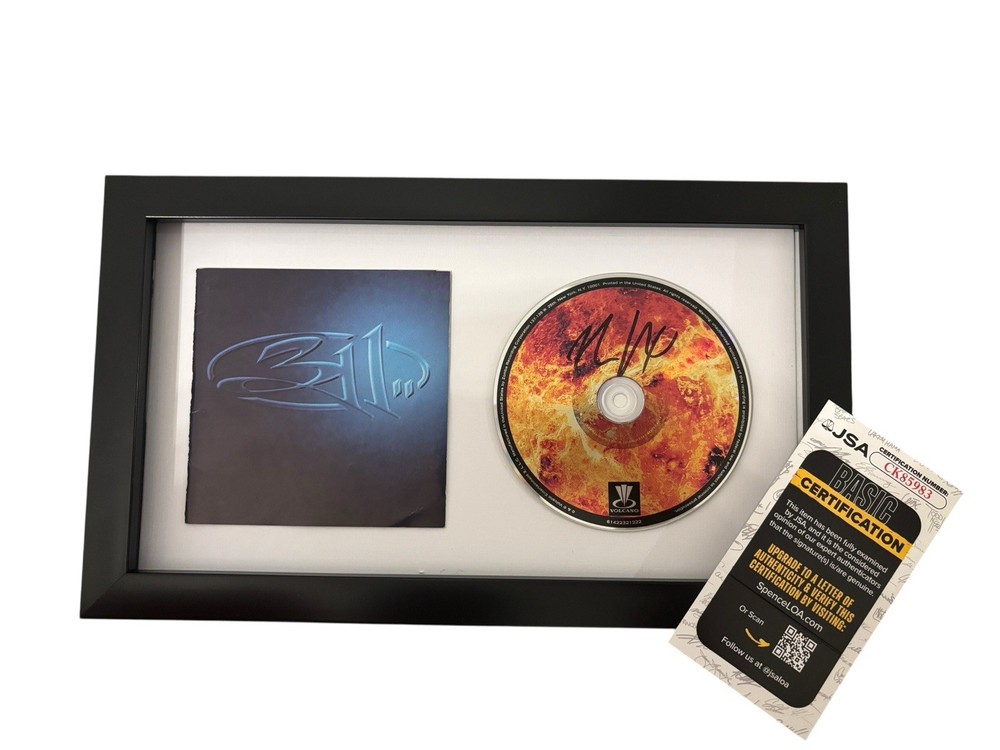 NICK HEXUM 311 SIGNED AUTOGRAPH BLUE ST FRAMED MATTED CD w/ EXACT PROOF JSA COA
