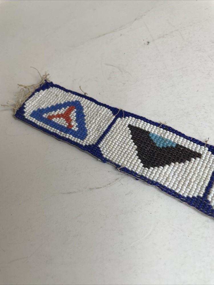 VTG Beaded hanging Sash Panel Unique Folk Art
