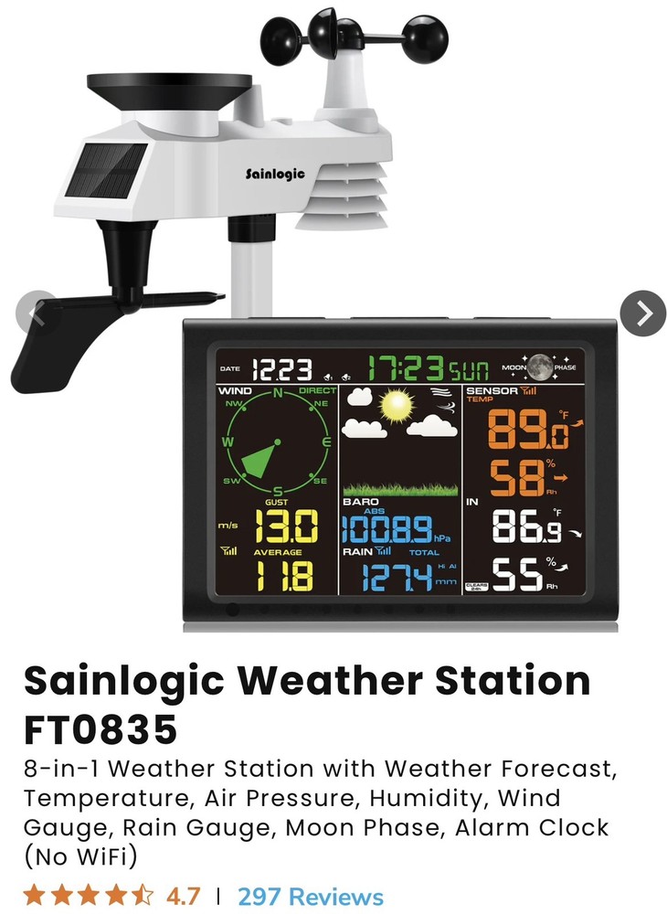 Sainlogic WS0835 Wireless Weather Station