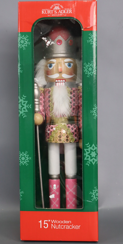 Kurt Adler 15-Inch Pink Nutcracker
