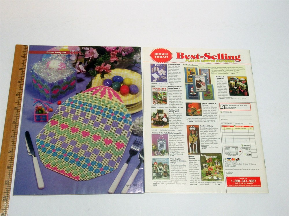 Lot 10 Vtg Plastic Canvas + Quick & Easy Pattern Magazines Pattern dollhouse