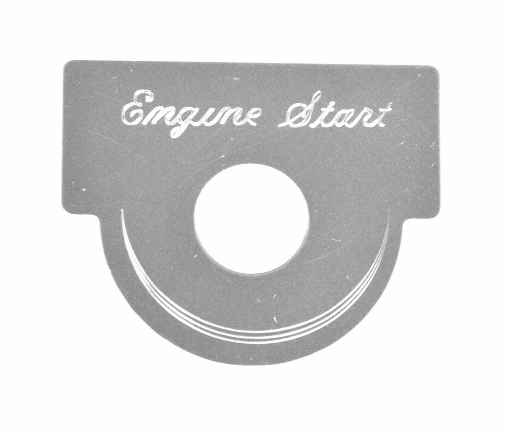 HTS Switch Plate for Peterbilt Engine Start Stainless Engraved #PB-2003