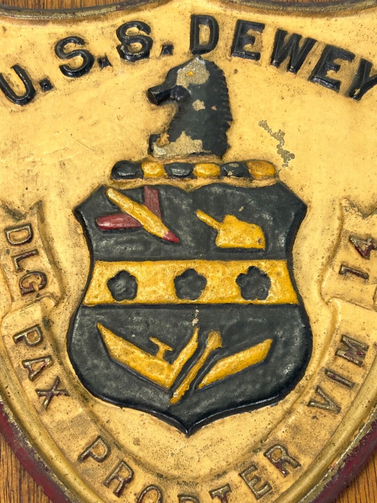Vintage USS Dewy DLG-14 Plaque