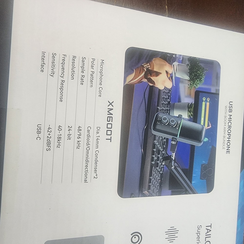 CMTECK USB Microphone With Boom Arm Bundle Dual-Pattern New In Box