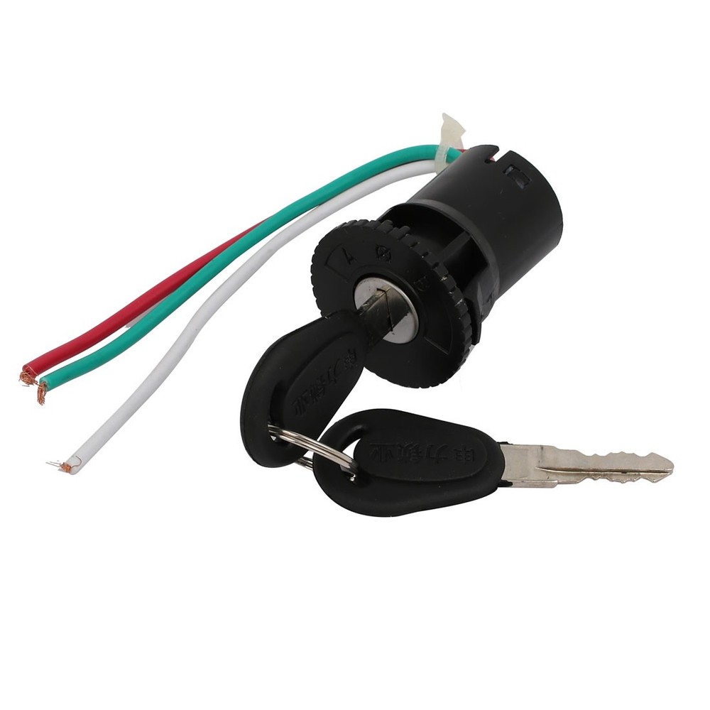 motorcycle 3 wire ignition switch lock with 2 keys