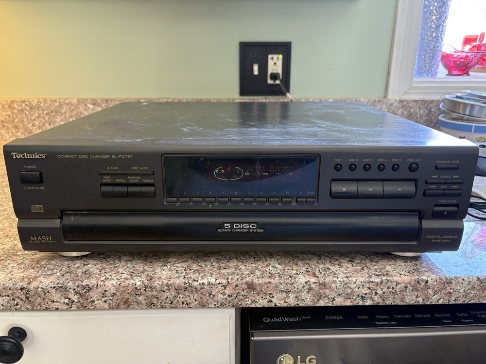 Technics SL-PD787 5 Disc Compact Disc Changer Rotary Changer System- WORKS!