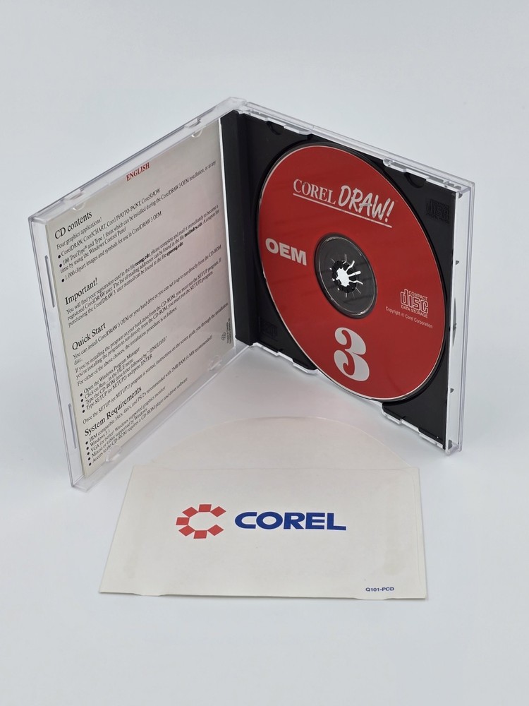 CorelDRAW 3 OEM CD-ROM + Manual