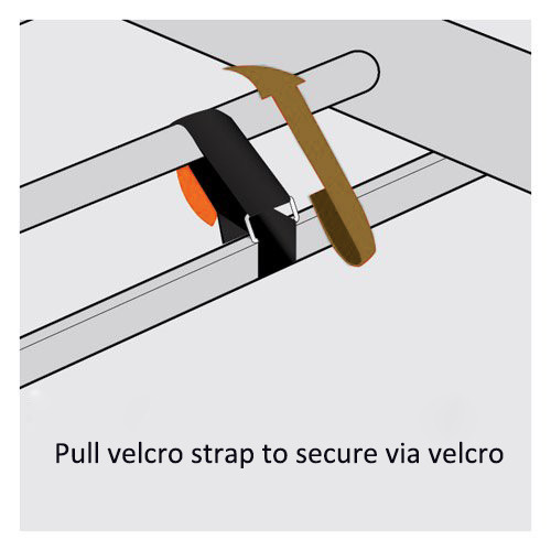 Adhesive Straps Double Side Tape Universal Straps w/ Loop Cargo Carrier -1Pack